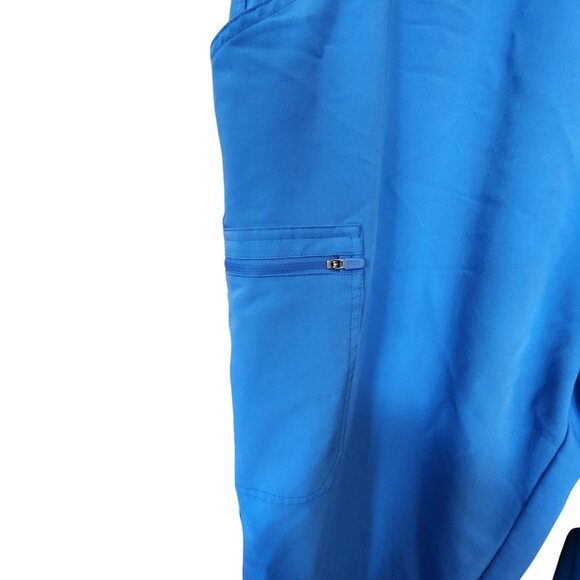 Figs Technical Collection Blue Medical Scrub Pants Elastic Waistband & Drawstrin - Picture 3 of 4